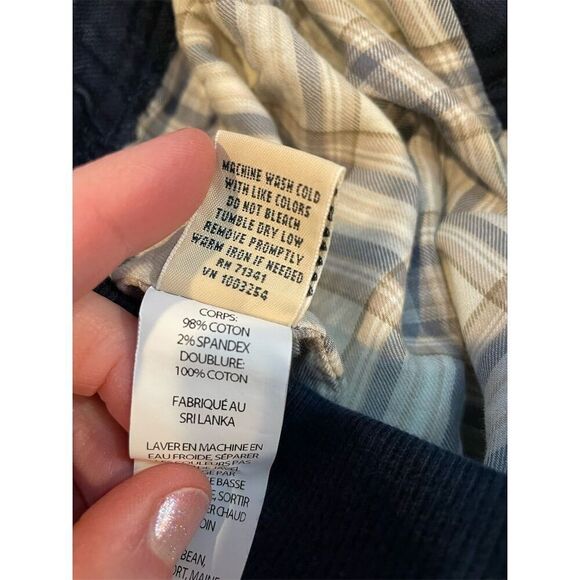 L.L. Bean Women's Cargo Pants Size 14 Blue Lined Casual Durable - Picture 11 of 11